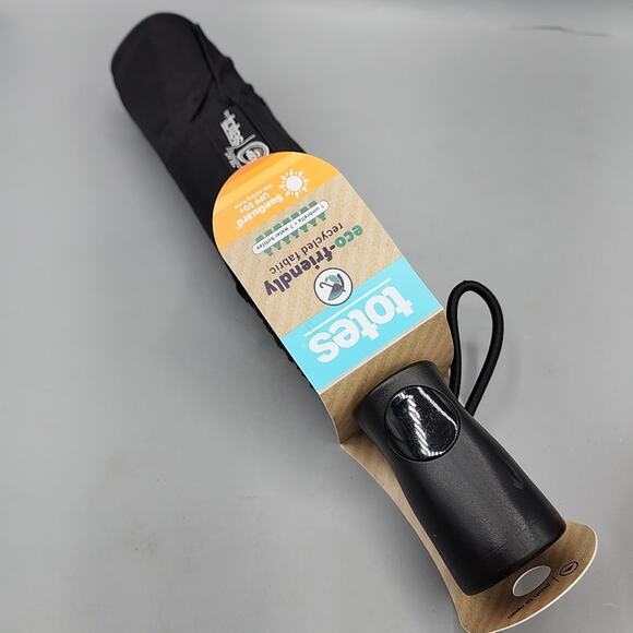 Rain & Sun Auto Open Umbrella with Large 42" Coverage New Black - Picture 9 of 10